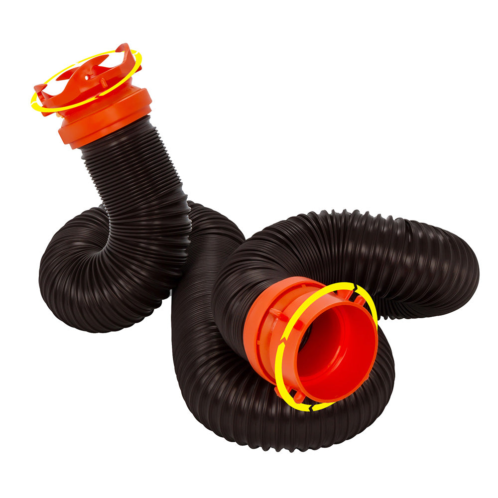 Camco RhinoFLEX 10 Sewer Hose Extension wSwivel Bayonet  Lug 39764 Main image