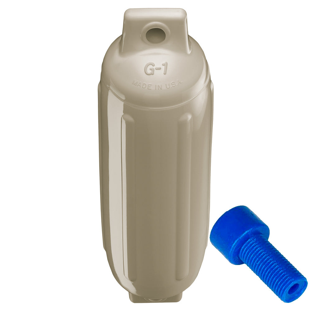 Polyform G-1 Twin Eye Fender 3.5" x 12.8" - Sand w/Adapter [G-1 SAND W/AIR ADAPTER] Secondary image