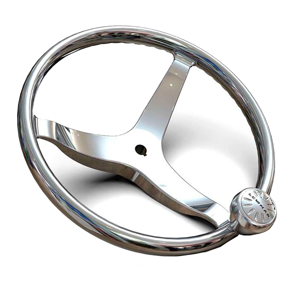 Lewmar 3 Spoke 135 Steering Wheel wPowerGrip Knob 89700820 Main image