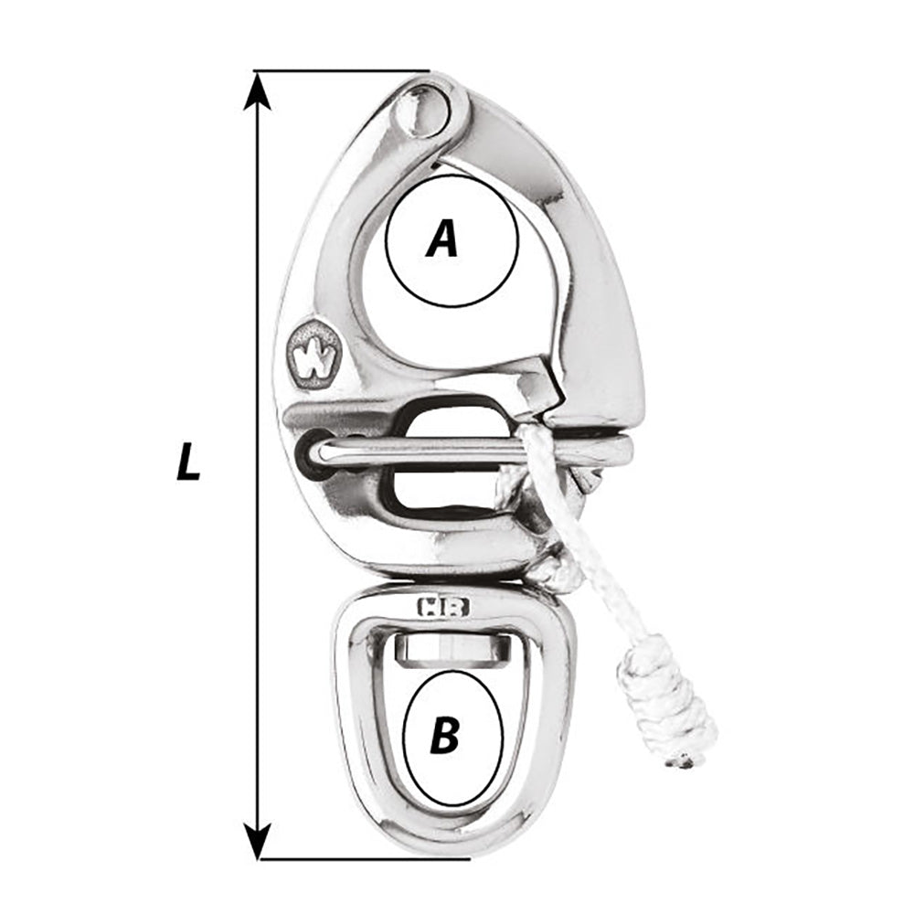 Wichard HR Quick Release Snap Shackle w/Swivel Eye - Length 2-3/4" [2673W] Secondary image
