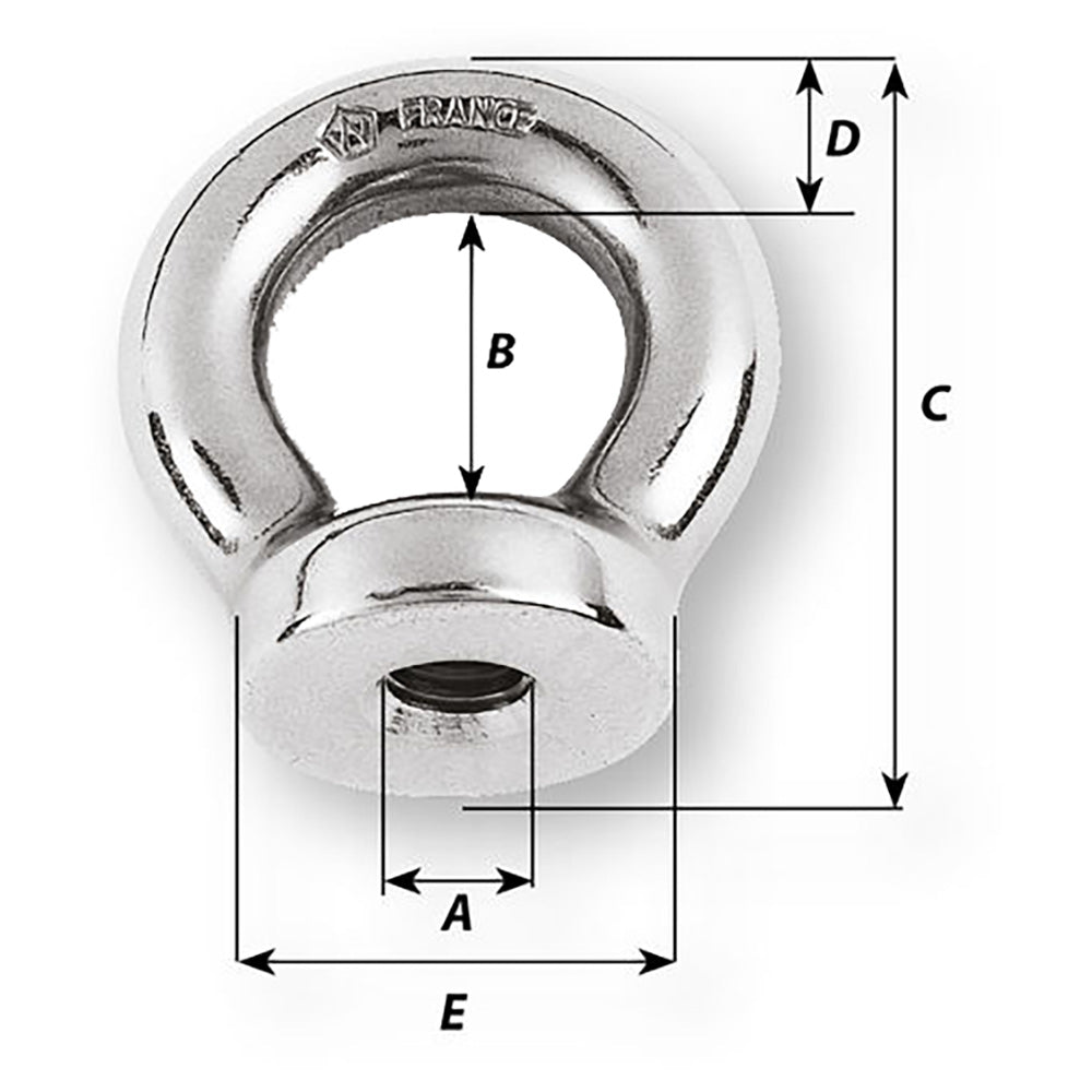 Wichard 1/4 Eye Nut - 1/2" Diameter [6331W] Secondary image