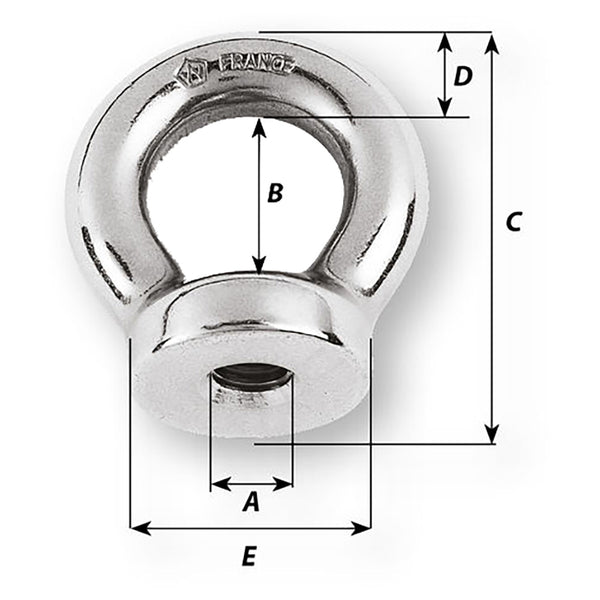 Wichard 38 Eye Nut  1316 Diameter 6351W