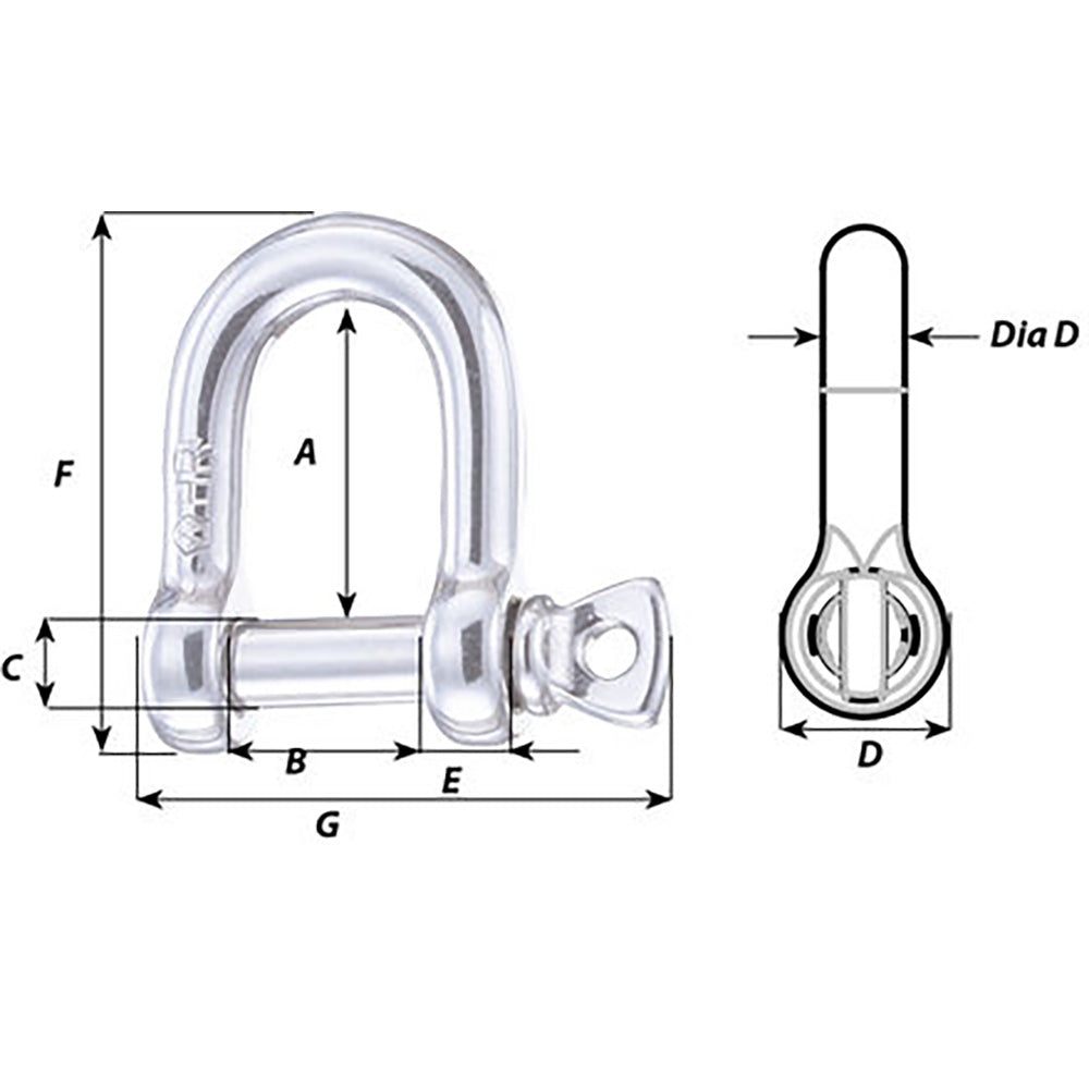 Wichard HR D Shackle - Diameter 15/64" [11204W] Secondary image