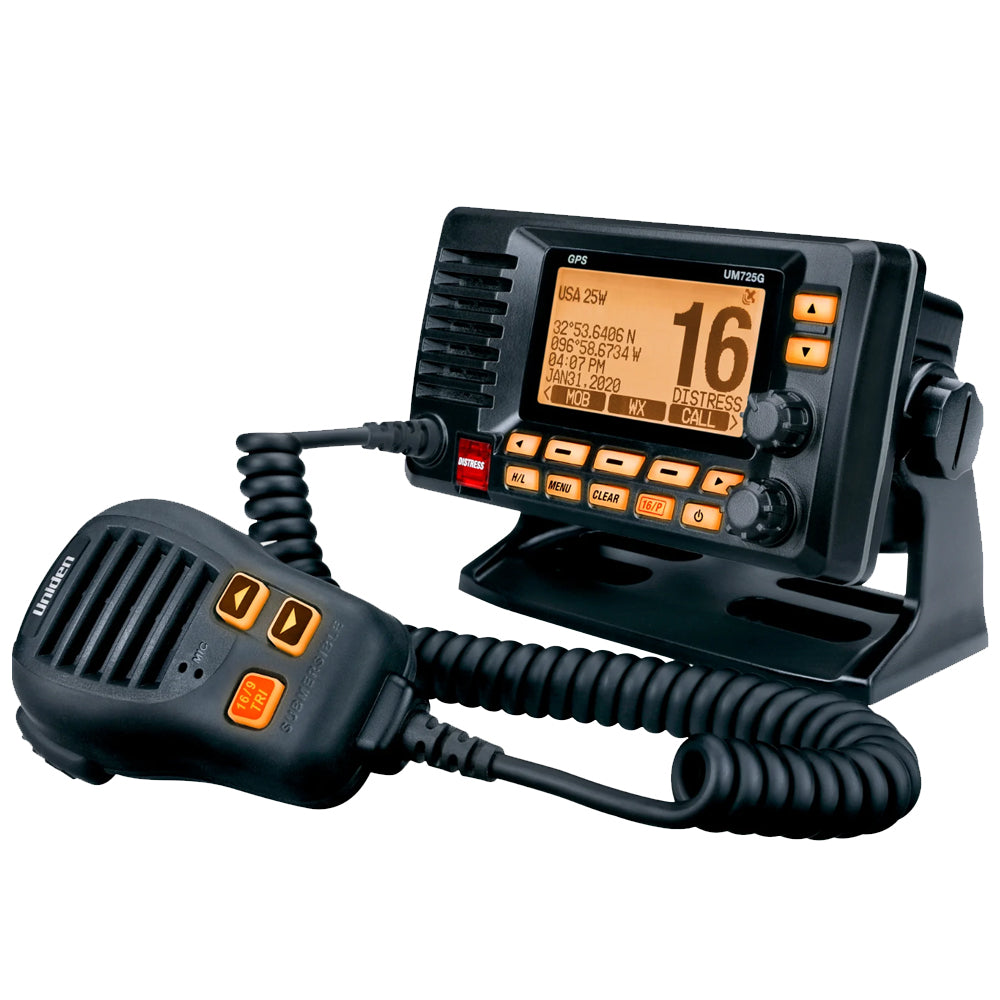 Uniden UM725 Fixed Mount Marine VHF Radio  Black UM725BK Main image
