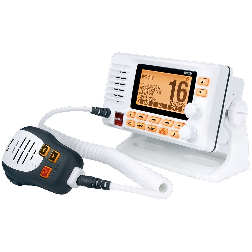 Uniden UM725 Fixed Mount VHF wGPS  Bluetooth  White UM725GBT Main image