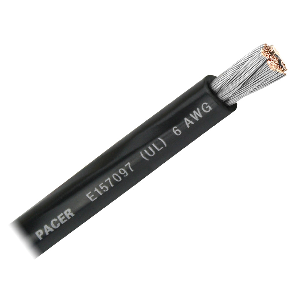 Pacer Black 6 AWG Battery Cable  Sold By The Foot  WUL6BKFT Main image