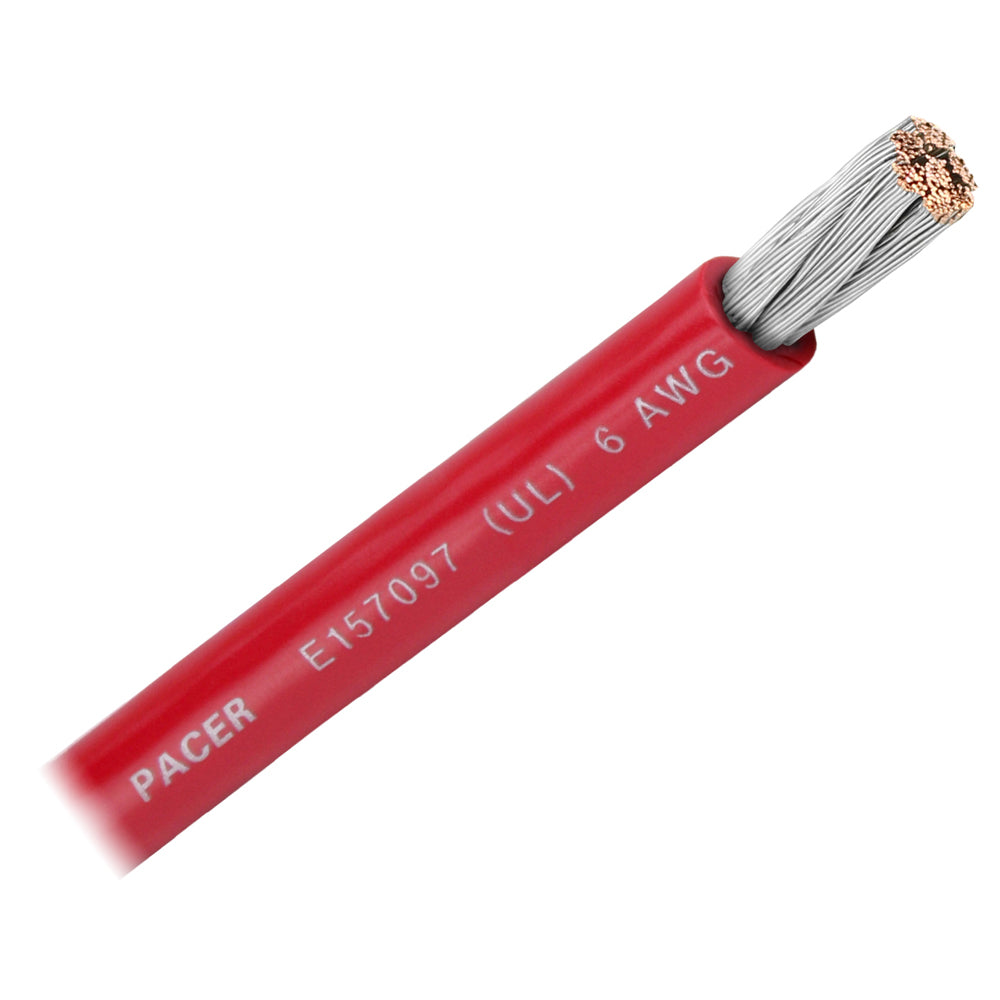 Pacer Red 6 AWG Battery Cable  Sold By The Foot  WUL6RDFT Main image