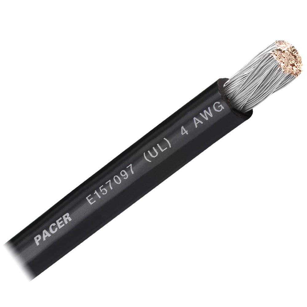Pacer Black 4 AWG Battery Cable  Sold By The Foot  WUL4BKFT Main image