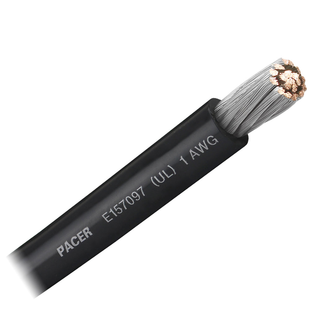 Pacer Black 1 AWG Battery Cable  Sold By The Foot WUL1BKFT Main image