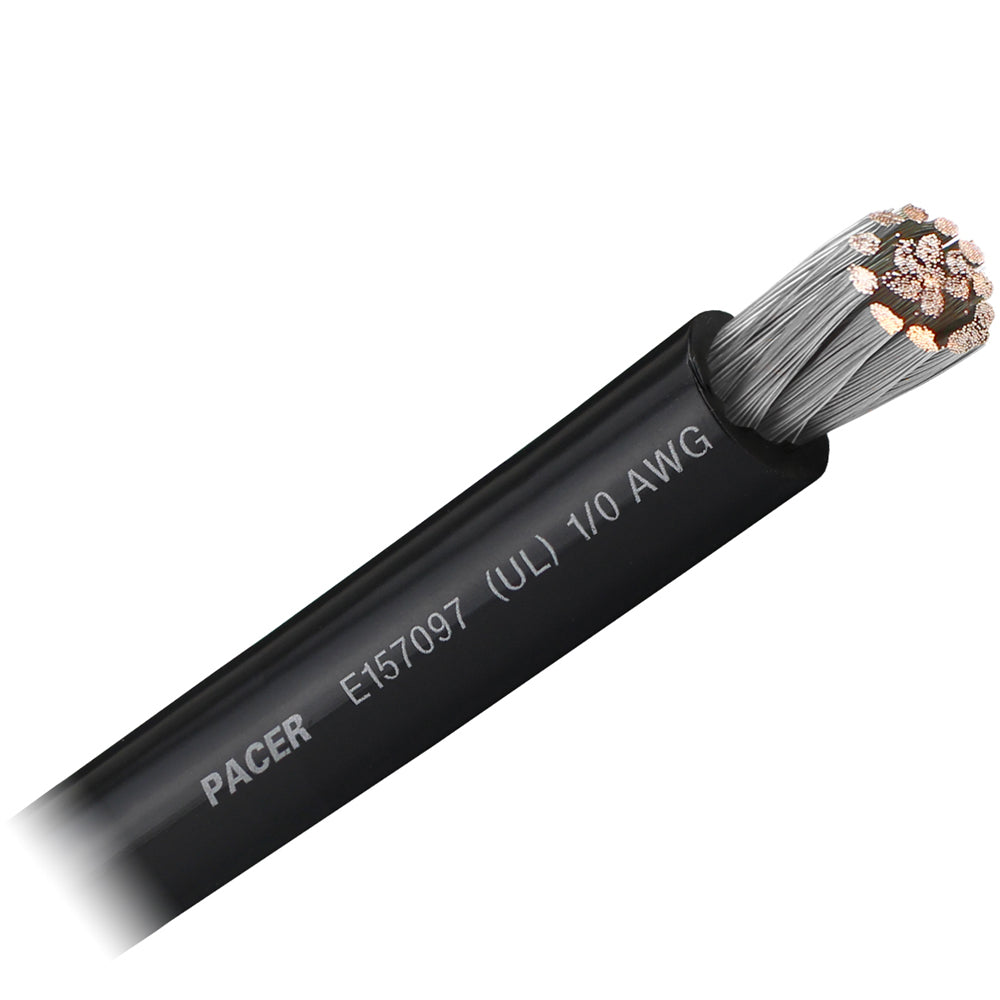 Pacer Black 10 AWG Battery Cable  Sold By The Foot  WUL10BKFT Main image