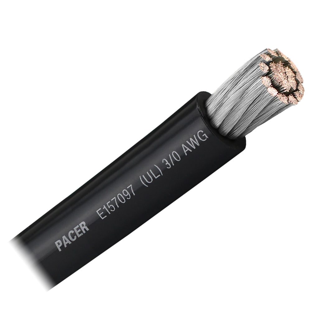 Pacer Black 30 AWG Battery Cable  Sold By The Foot WUL30BKFT Main image