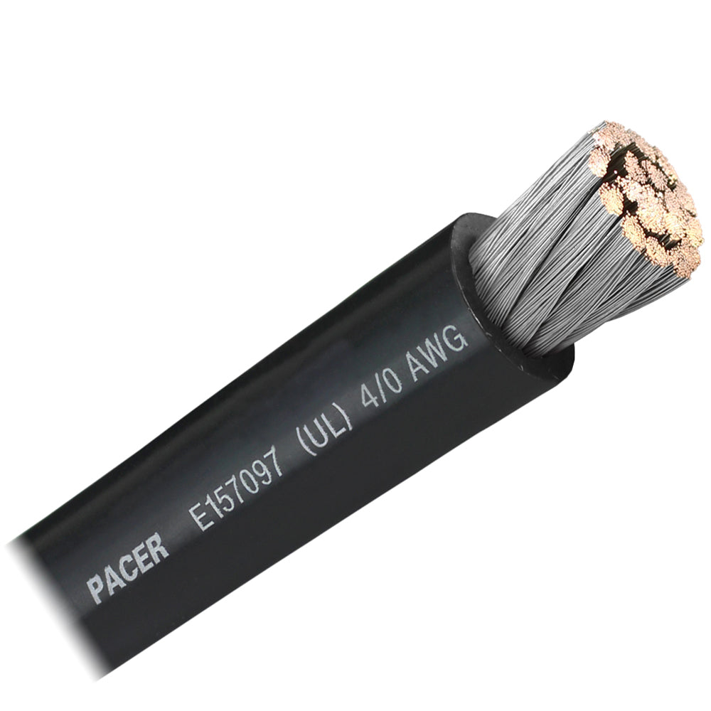 Pacer Black 40 AWG Battery Cable  Sold By The Foot  WUL40BKFT Main image