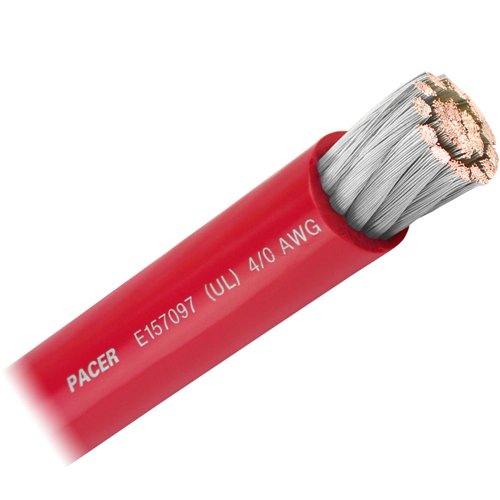 Pacer Red 40 AWG Battery Cable  Sold By The Foot  WUL40RDFT Main image