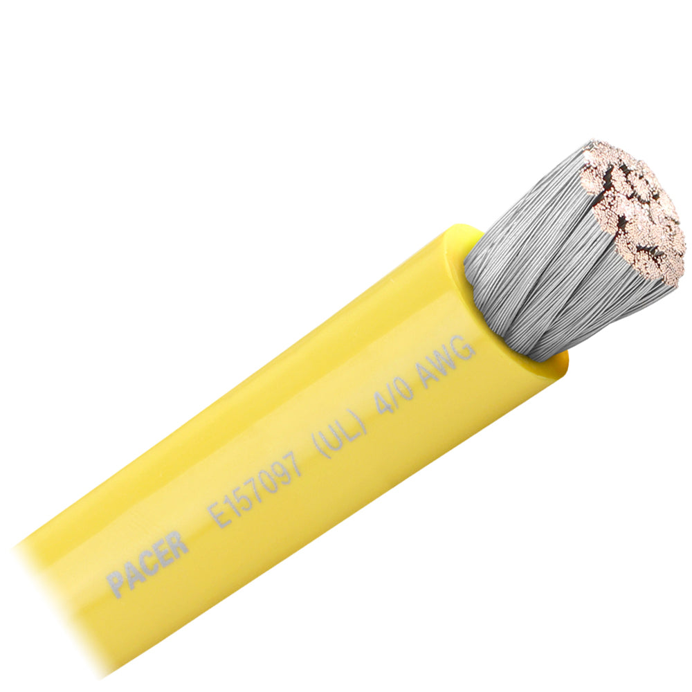 Pacer Yellow 40 AWG Battery Cable  Sold By The Foot  WUL40YLFT Main image
