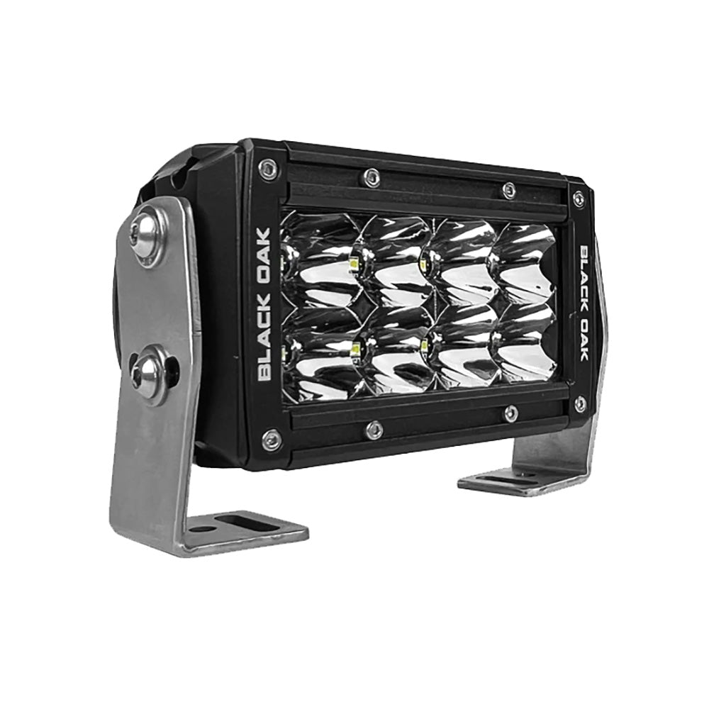 Black Oak Pro Series 30 Double Row 4 LED Light Bar  Flood Optics  Black Housing 4FD5OS Main image
