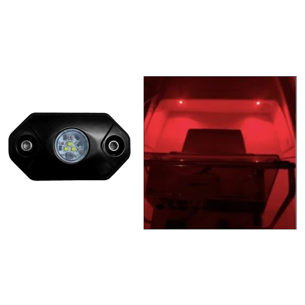 Black Oak Rock Accent Light  Red  Black Housing  RLR Main image