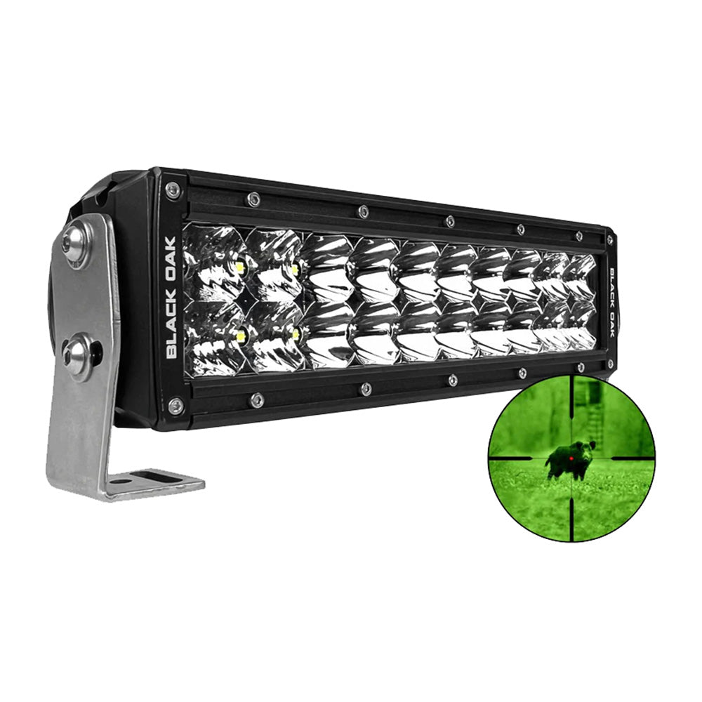 Black Oak Pro Series 30 10 850nm Infrared Double Row LED Light Bar  Combo Optics  Black Housing 10IR850 Main image