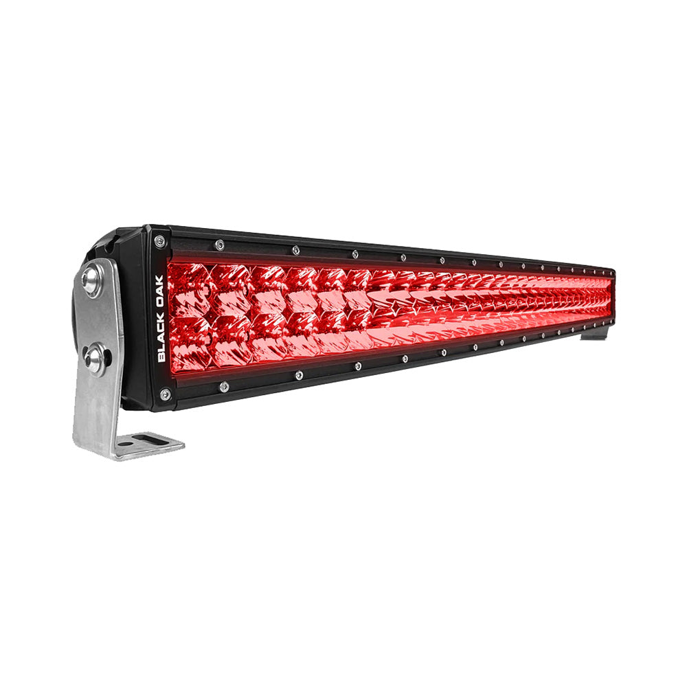 Black Oak 30 Curved Double Row Red LED Predator Hunting Light Bar  Combo Optics  Black Housing  Pro Series 30 30CRD3OS Main image