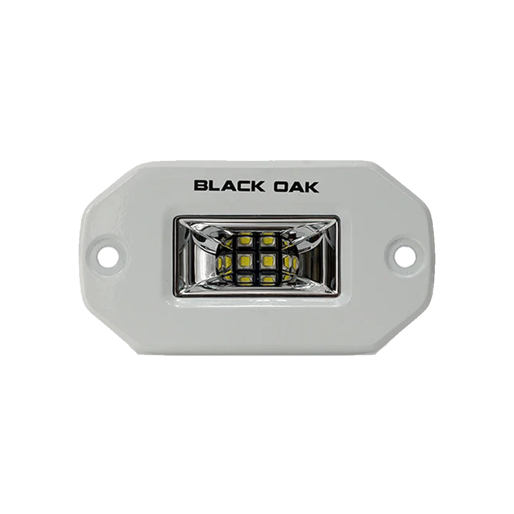 Black Oak 2 Marine Flush Mount Spreader Light  White Housing  Pro Series 30 2FSLSRPOD10CR Main image