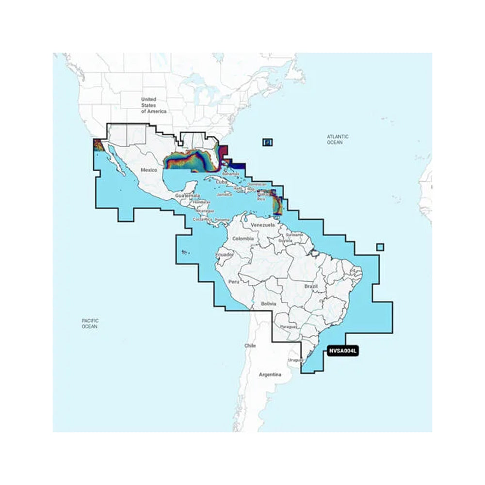 Garmin Navionics Vision NVSA004L Mexico the Caribbean to Brazil  Inland  Coastal Marine Charts 010C128500 Main image