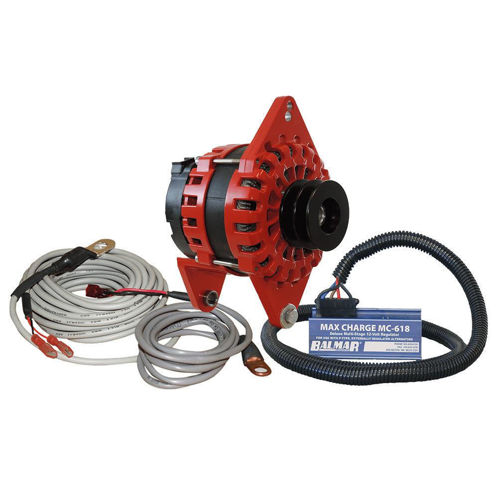 Balmar Alternator 250 AMP Kit 12V 4 Dual Foot Saddle Dual Vee Pulley Regulator  Temp Sensor XTDF4250DVKIT Main image