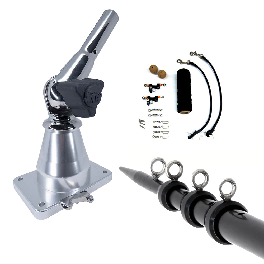 Tigress XD Bay Series Top Mount System  15  Aluminum Black Outriggers Deluxe Rigging Kit 888233 Main image