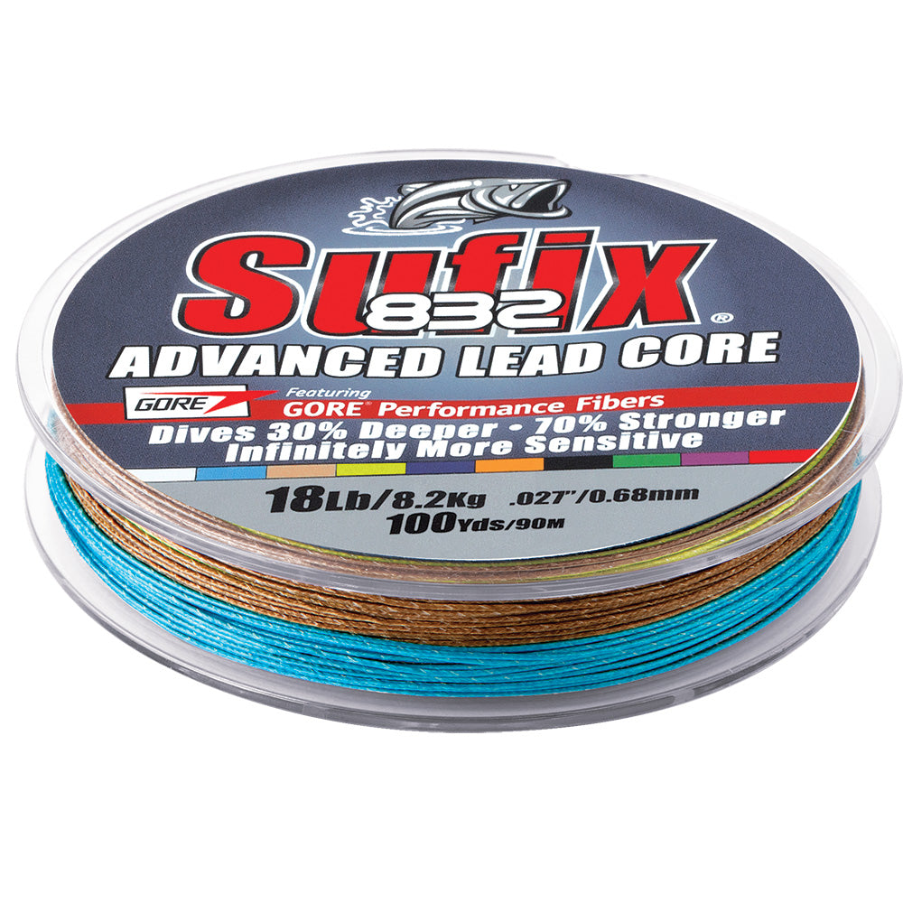 Sufix 832 Advanced Lead Core  18lb  10Color Metered  100 yds 658118MC Main image