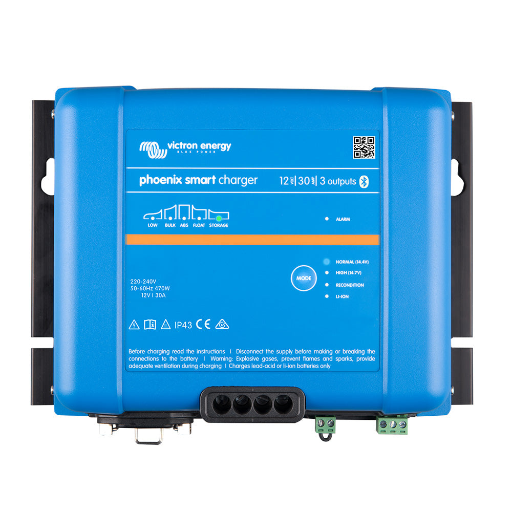 Victron Phoenix Smart IP43 Charger 1230 3 120240VAC Requires 515P Mains Cord PSC123053095 Main image