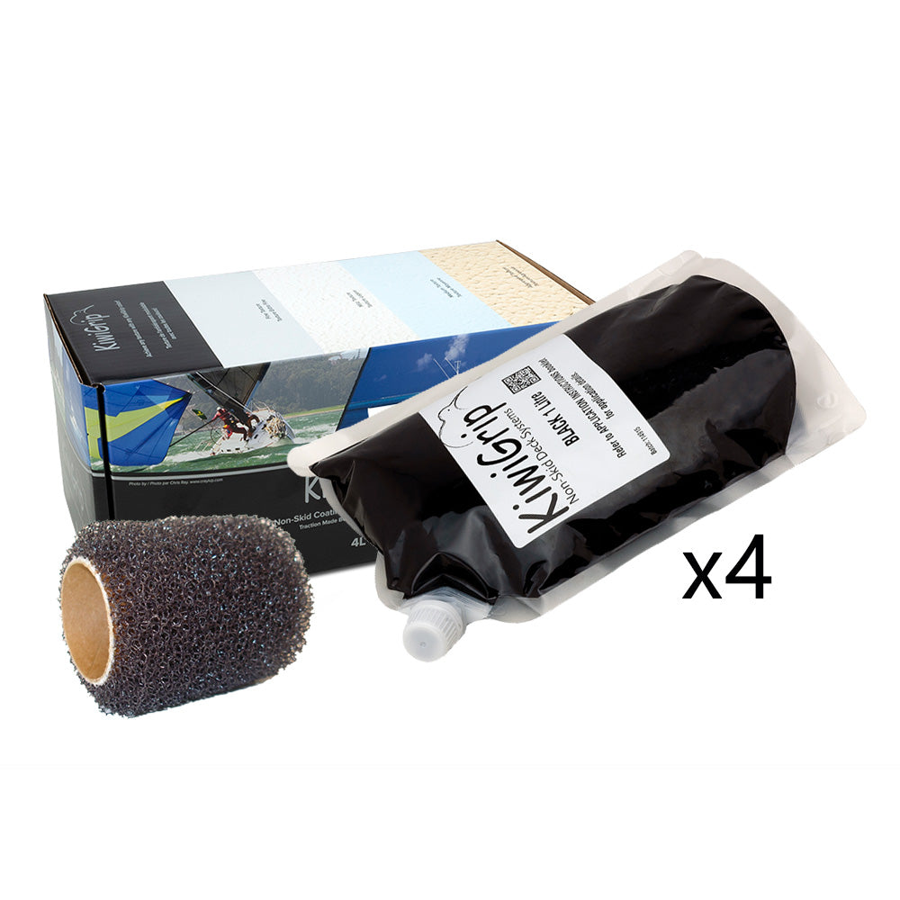 KiwiGrip 4  1 Liter Pouches  Black with 4 Roller KG4BKPR Main image