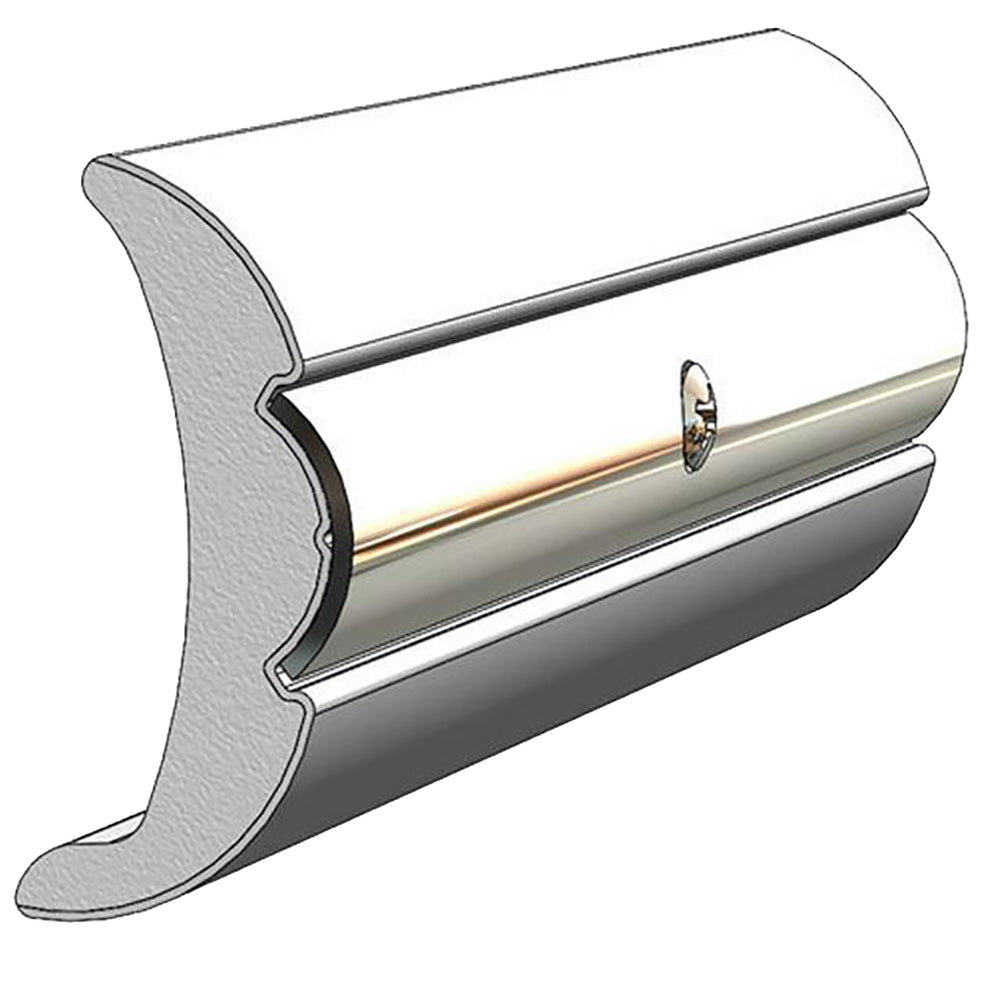 TACO Rigid Vinyl FlexCore Rub Rail 2 x 78  Frosty White 60 V219906WHC60D1 Main image