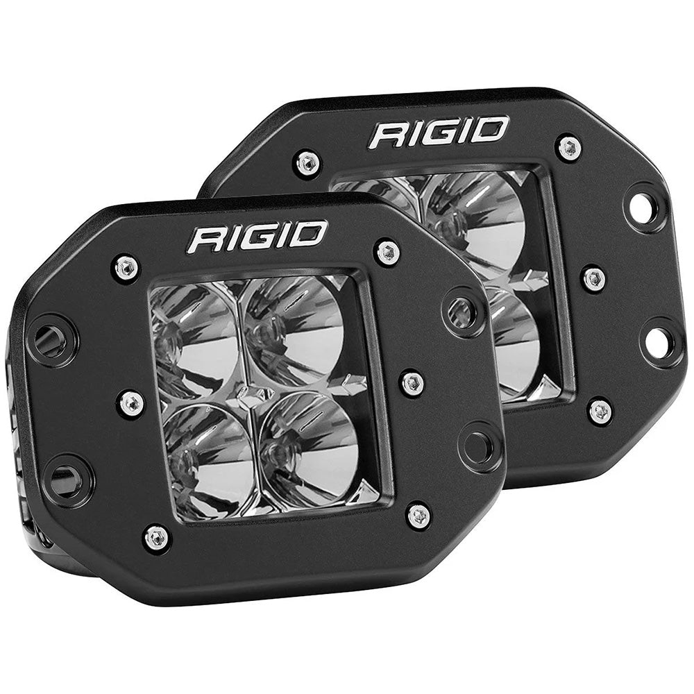 RIGID Industries DSeries PRO Flood Flush Mount Black Light  Pair 212113 Main image