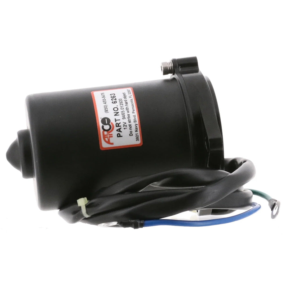 ARCO Marine Replacement Outboard Tilt Trim Motor - Yamaha, 2-Wire, 3 Bolt, Flat Blade Shaft [6263] Secondary image