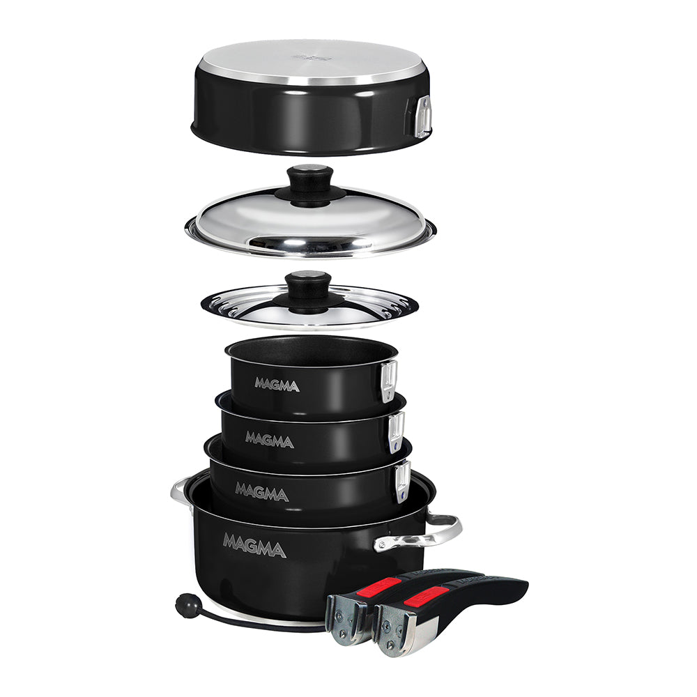 Magma Nestable 10 Piece Induction Non-Stick Enamel Finish Cookware Set - Jet Black [A10-366-JB-2-IN] Secondary image