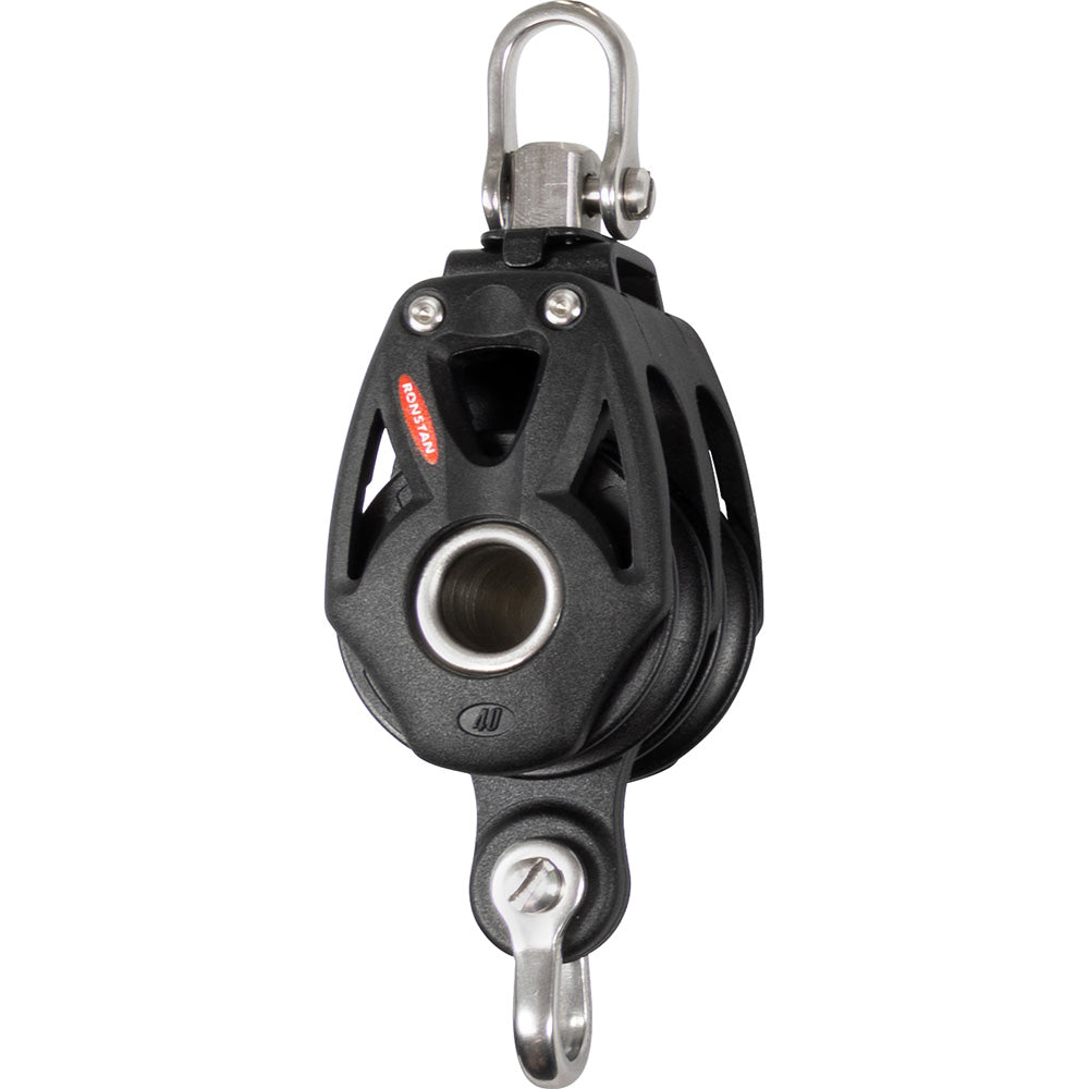 Ronstan Series 40 Orbit BB Double Block wBecket  Swivel Shackle RF48210 Main image