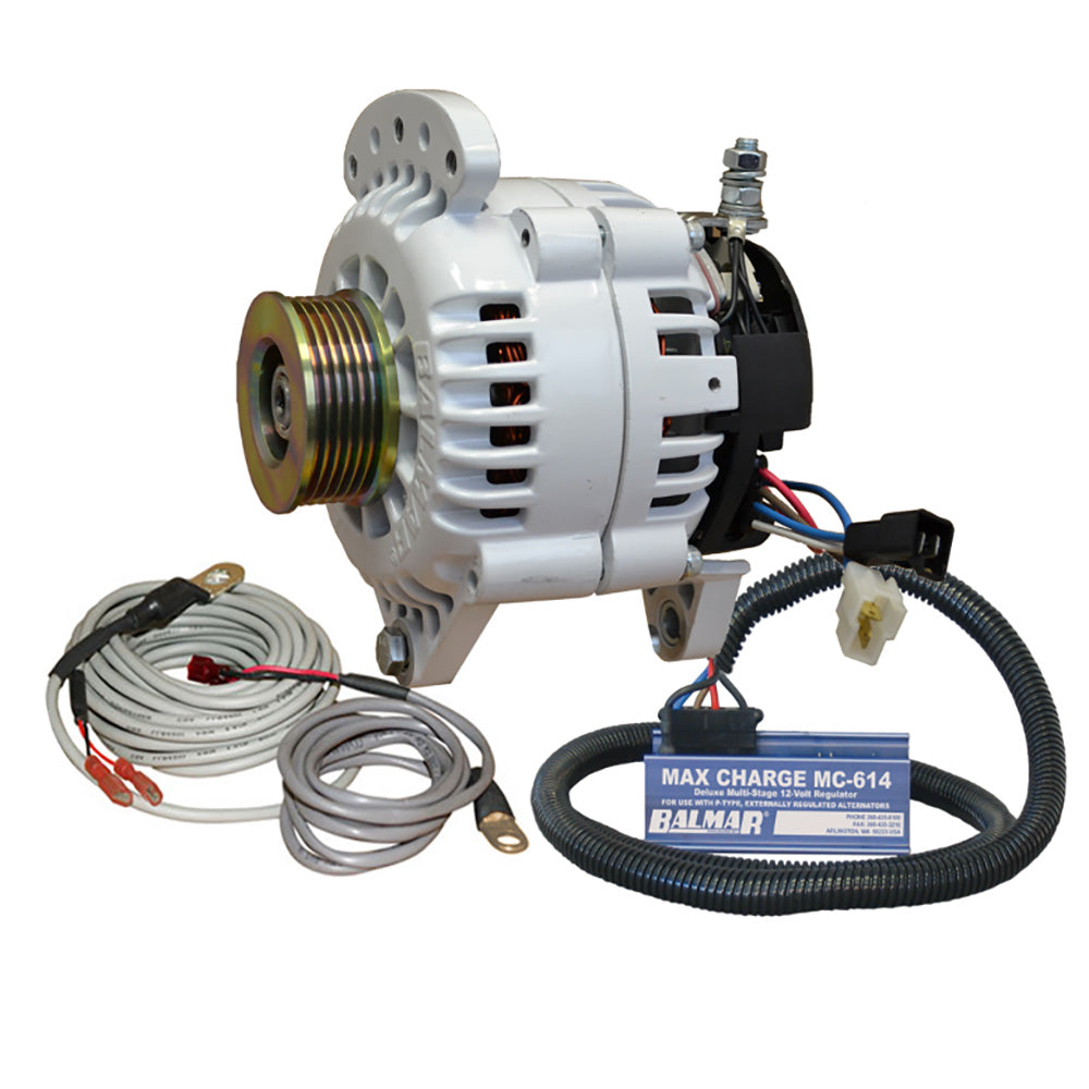 Balmar Alternator 100 AMP Kit 12V 315 Dual Foot Saddle K6 Pulley Regulator  Temp Sensor 60YPMC100K6 Main image