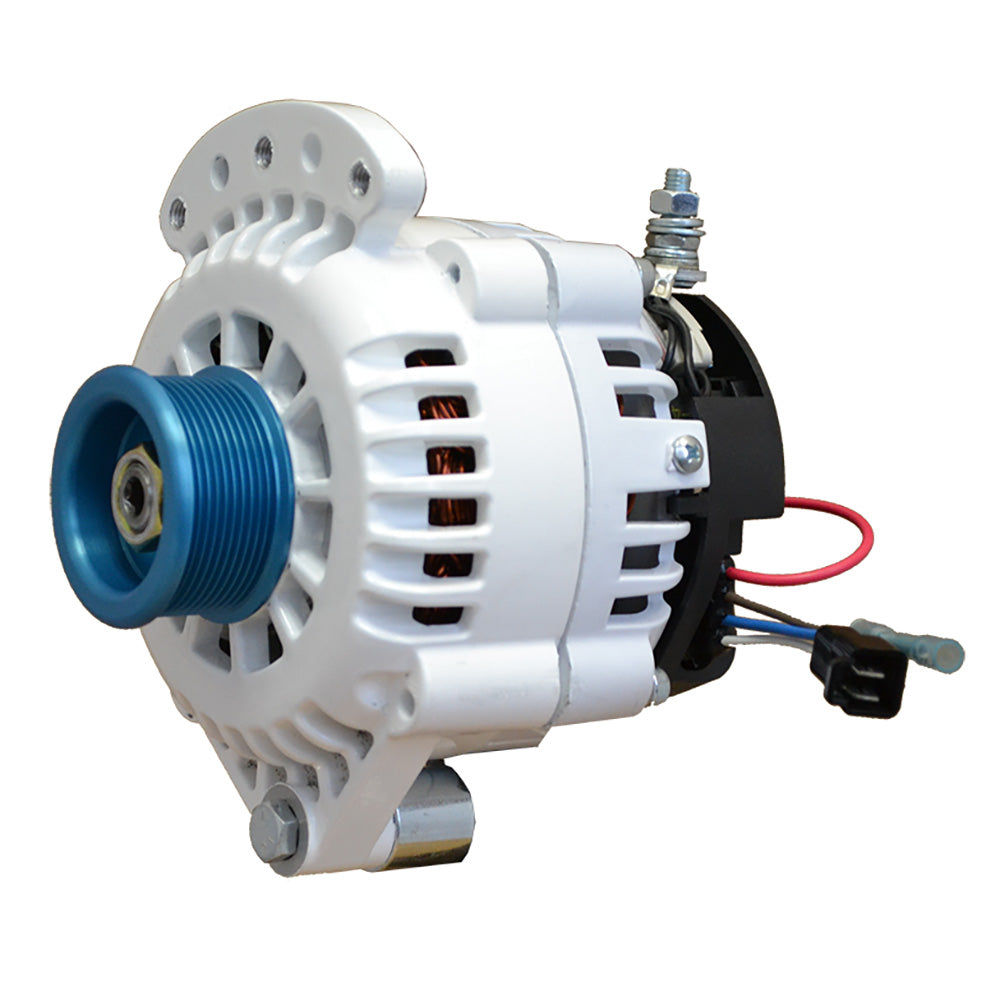 Balmar Alternator 120 AMP 12V 12 Single Foot Spindle Mount J10 Pulley wIsolated Ground 621120J10 Main image