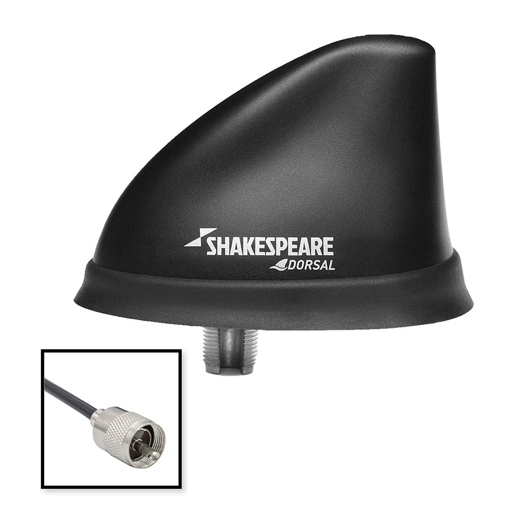 Shakespeare Dorsal Antenna Black Low Profile 26 RGB Cable wPL259 5912DSVHF Main image