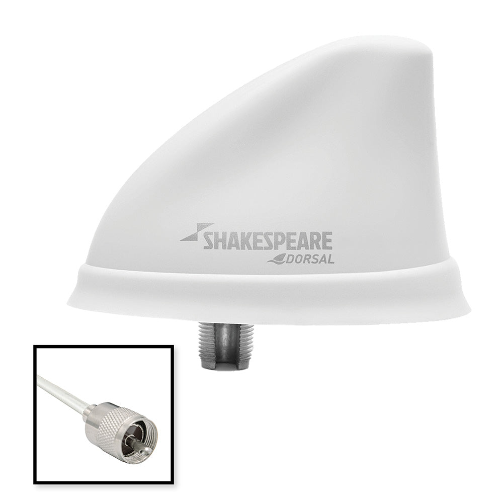 Shakespeare Dorsal Antenna White Low Profile 26 RGB Cable wPL259 5912DSVHFW Main image