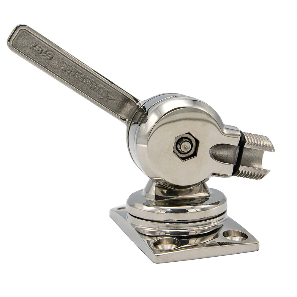 Shakespeare 6187 Sleek  Compact Stainless Steel Rotatable 4-Way Ratchet Mount [6187] Secondary image