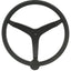 Uflex  V46  135 Stainless Steel Steering Wheel wSpeed Knob  Black V46B