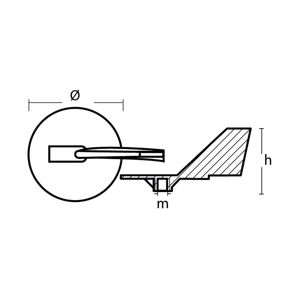 Tecnoseal Zinc Yamaha Trim Tab Anode f/150 - 225 HP Motors [01143] Secondary image