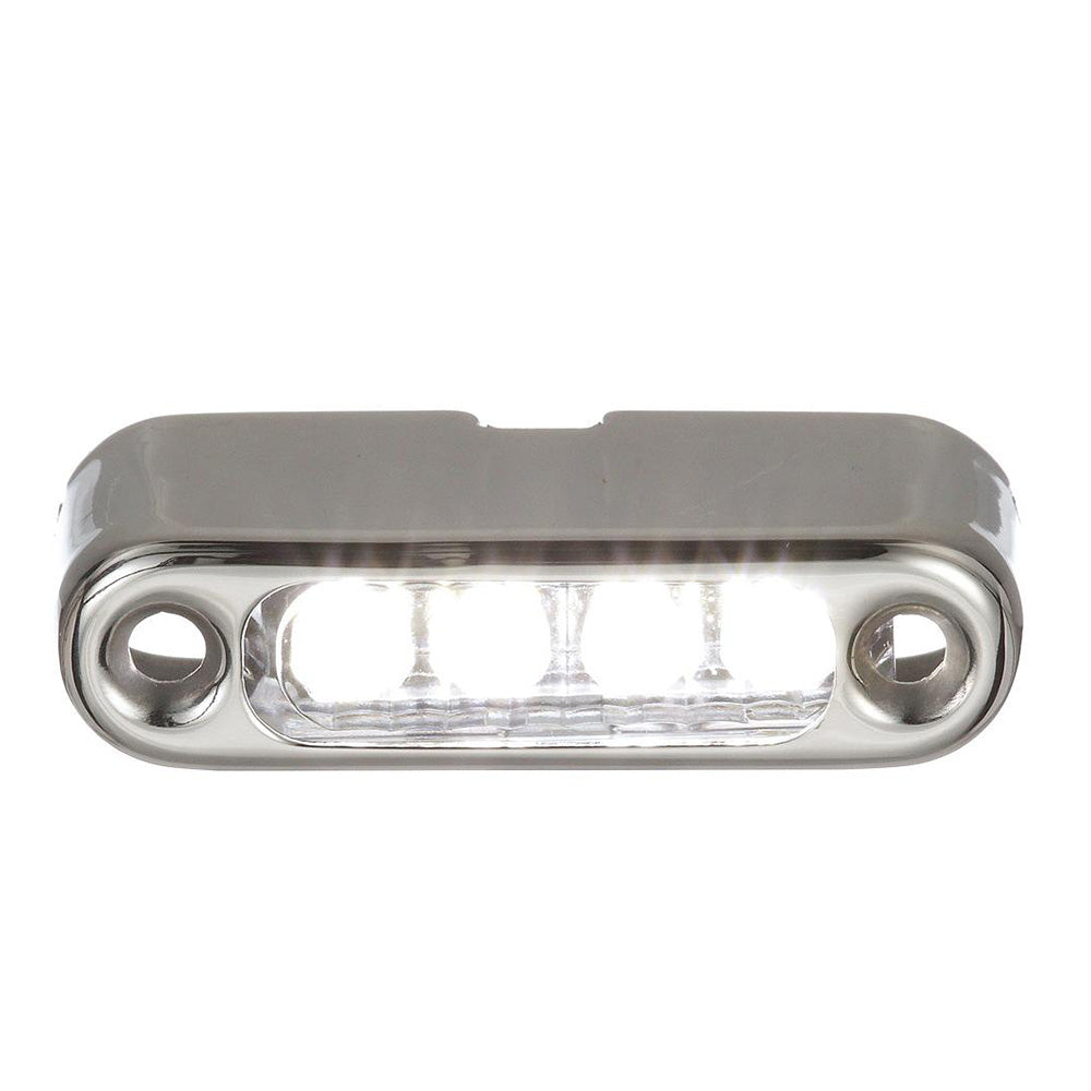 Attwood White LED Micro Light wStainless Steel Bezel  Vertical Mount 6350W7 Main image