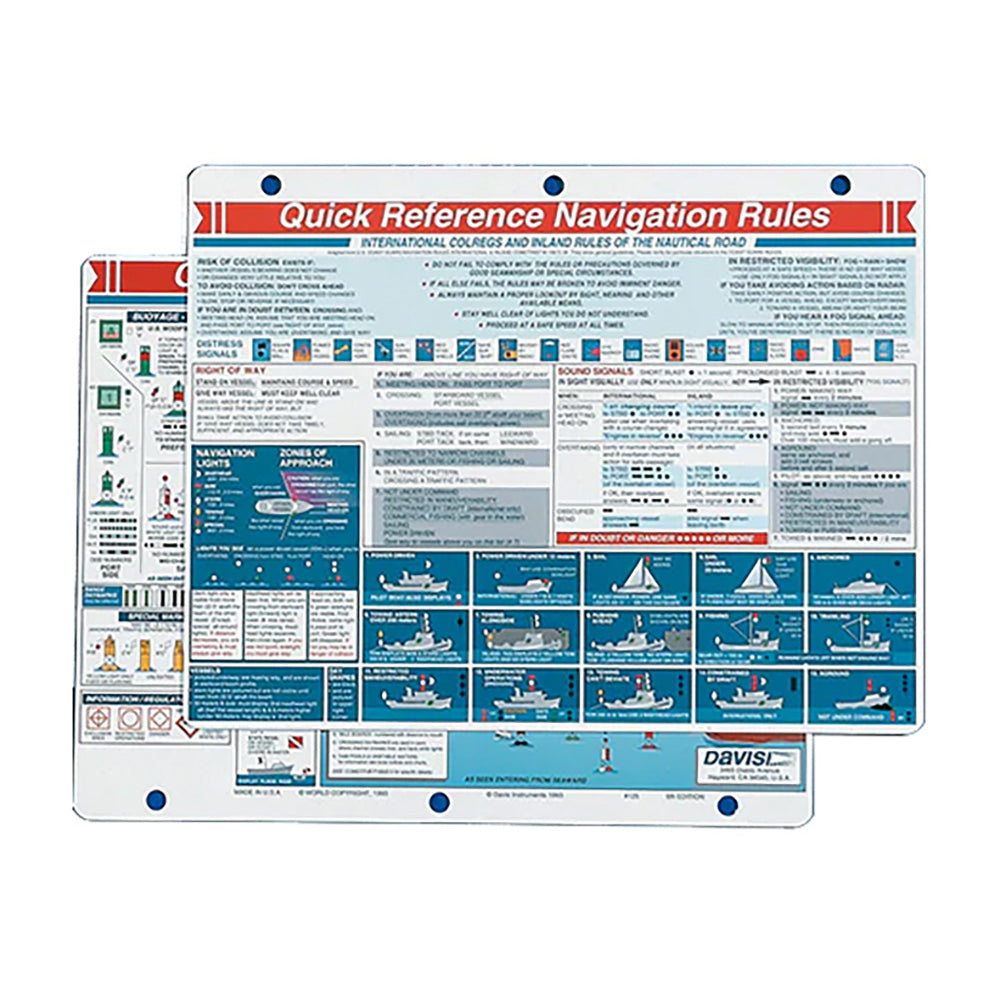 Davis Quick Reference Navigation Rules Card 125 Main image