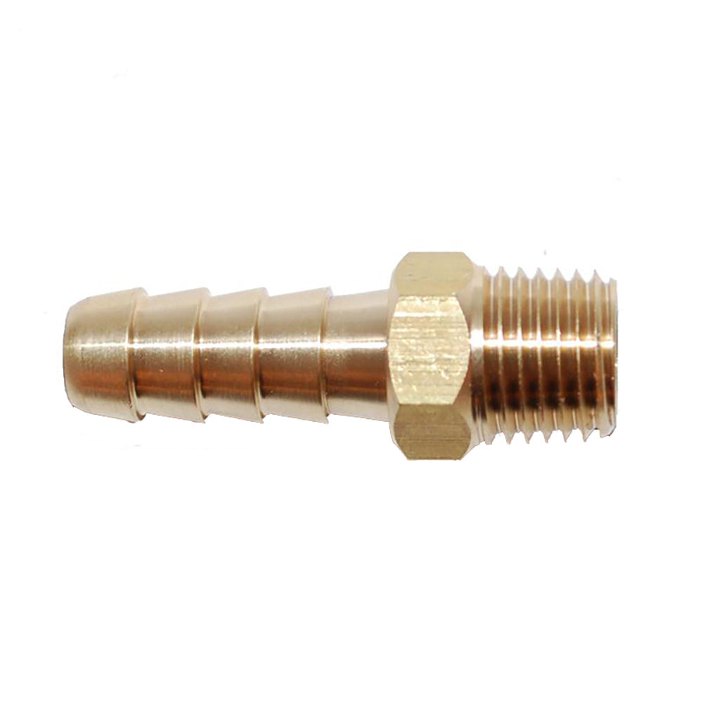 Attwood Universal Brass Fuel Hose Fitting  14 NPT x 516 Barb 88FBM1016 Main image