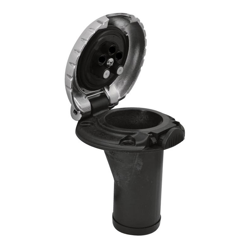 Attwood Deck Fill f/Carbon Canister System - Straight Body  Scalloped Chrome Cap [99DFCCSZ1S] Secondary image