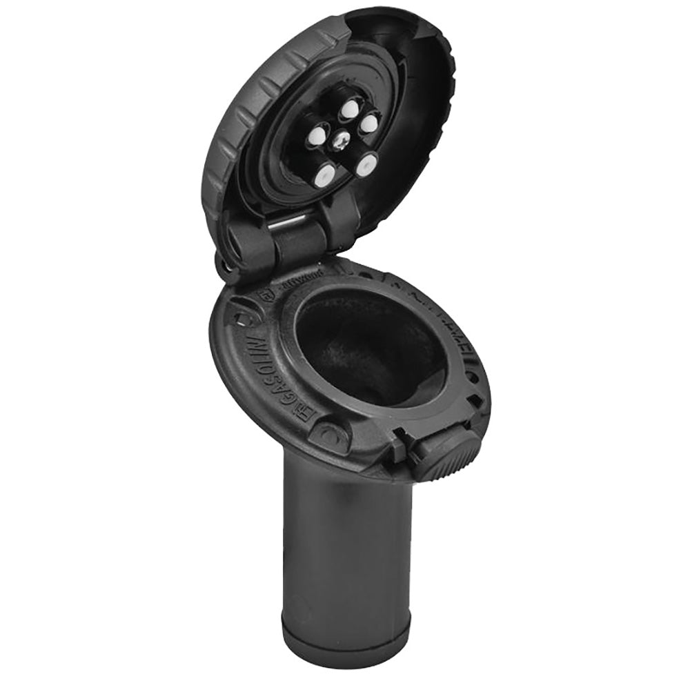 Attwood Deck Fill f/Carbon Canister System - Angled Body  Scalloped Black Plastic Cap [99DFCCAB1S] Secondary image
