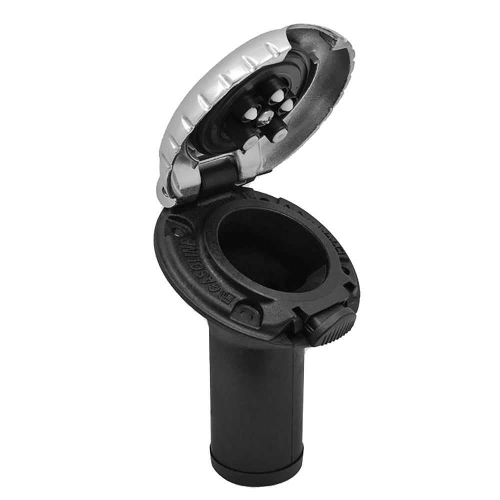Attwood Deck Fill f/Carbon Canister System - Angled Body  Scalloped Chrome Cap [99DFCCAZ1S] Secondary image