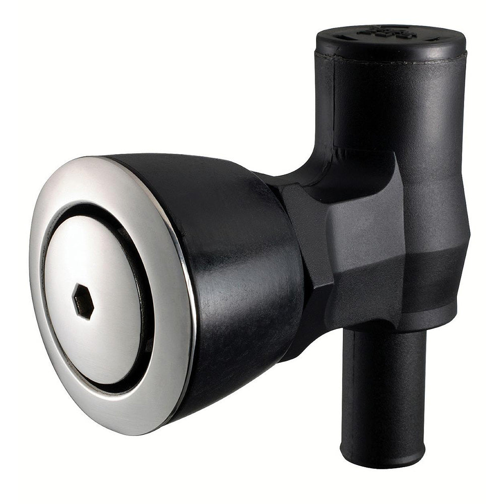 Attwood 90 PTrap Fuel Tank Vent  Flush Mount  Black wStainless Steel Vent Head 16746 Main image