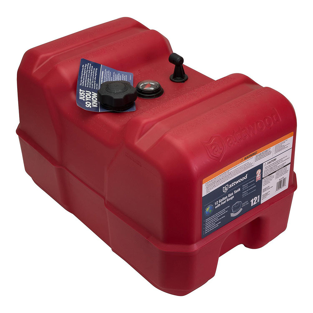 Attwood Portable Fuel Tank  12 Gallon wGauge 8812LPG2 Main image