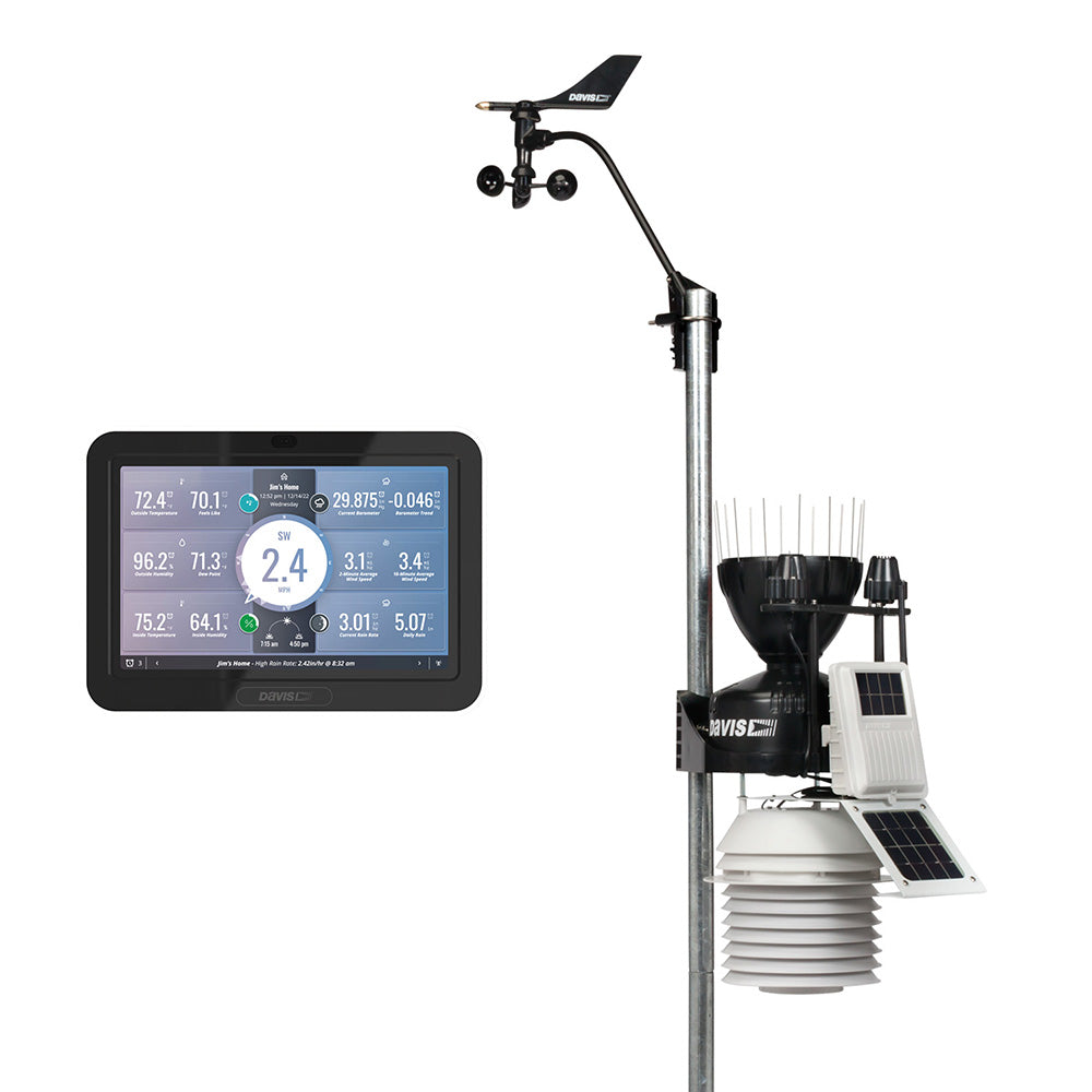 Davis Vantage Pro2 Wireless Weather Station wWeatherLink Console 24hr Fan Aspirated Radiation Shield UV  Solar Sensors Main image